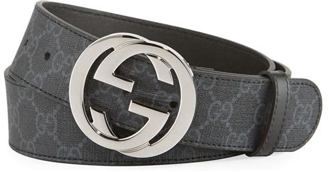 gucci belt black supreme|belt with interlocking g buckle.